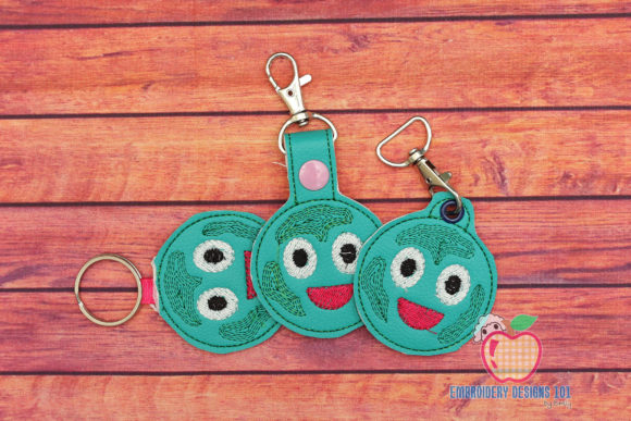 Cartoon Earth Keyfob